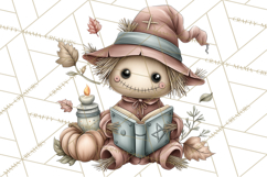 Spooky Scarecrows Halloween Clipart, Whimsical PNG Product Image 5