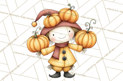 Spooky Scarecrows Halloween Clipart, Whimsical PNG Product Image 5