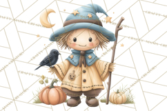 Spooky Scarecrows Halloween Clipart, Whimsical PNG Product Image 5