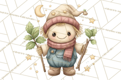 Spooky Scarecrows Halloween Clipart, Whimsical PNG Product Image 3