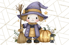 Spooky Scarecrows Halloween Clipart, Whimsical PNG Product Image 4