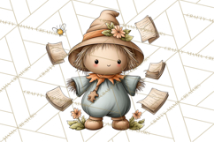 Spooky Scarecrows Halloween Clipart, Whimsical PNG Product Image 5