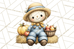 Spooky Scarecrows Halloween Clipart, Whimsical PNG Product Image 2