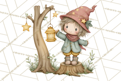Spooky Scarecrows Halloween Clipart, Whimsical PNG Product Image 4