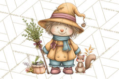 Spooky Scarecrows Halloween Clipart, Whimsical PNG Product Image 2