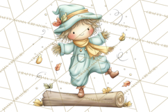 Spooky Scarecrows Halloween Clipart, Whimsical PNG Product Image 2