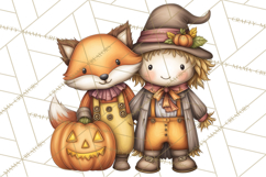 Spooky Scarecrows Halloween Clipart, Whimsical PNG Product Image 5