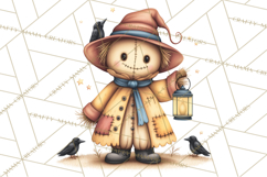 Spooky Scarecrows Halloween Clipart, Whimsical PNG Product Image 2