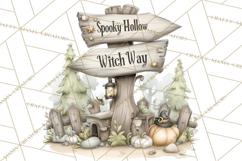 Spooky Scarecrows Halloween Clipart, Whimsical PNG Product Image 3