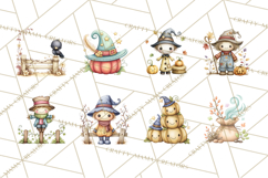 Spooky Scarecrows Halloween Clipart, Whimsical PNG Product Image 3