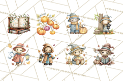 Spooky Scarecrows Halloween Clipart, Whimsical PNG Product Image 8