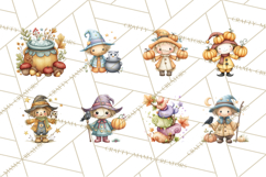 Spooky Scarecrows Halloween Clipart, Whimsical PNG Product Image 2