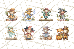 Spooky Scarecrows Halloween Clipart, Whimsical PNG Product Image 5