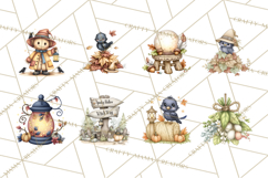 Spooky Scarecrows Halloween Clipart, Whimsical PNG Product Image 7