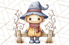 Spooky Scarecrows Halloween Clipart, Whimsical PNG Product Image 3