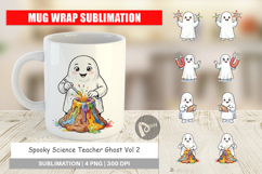 Science Teacher Ghost Mug Wrap Product Image 1