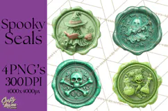 Halloween Wax Seal PNG Clipart Spooky Gothic Digital Art Product Image 1