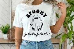 Spooky Season SVG - Ghost Retro Halloween PNG - Spooky Vibes Product Image 1