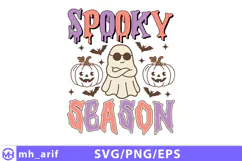 Spooky Season Halloween SVG PNG T-shirt Design Product Image 1