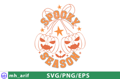 Spooky Season SVG Halloween Spooky Pumpkin PNG T-shirt Product Image 1