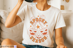 Spooky Season SVG Halloween Spooky Pumpkin PNG T-shirt Product Image 3
