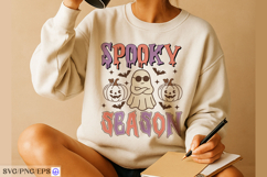 Spooky Season Halloween SVG PNG T-shirt Design Product Image 4
