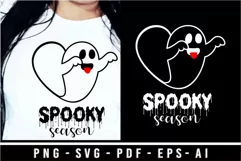 Spooky Season SVG Design , Halloween Quote SVG Cut Files Product Image 1