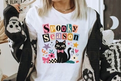 Spooky Season Black Cat Graphic PNG Product Image 2
