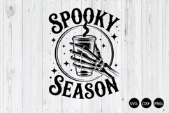 Spooky Season Skeleton Coffee SVG, Skeleton Coffee SVG Product Image 1