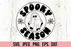 Spooky Season SVG - Ghost Retro Halloween PNG - Spooky PNG Product Image 4