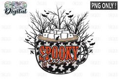 Spooky Season Cocoa Sublimation PNG ONLY ! Product Image 1