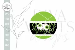 Spooky Season SVG Halloween Door Hanger SVG Eyeballs SVG Product Image 2