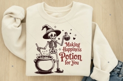 Spooky Season SVG, Vintage Halloween Skeleton SVG, Retro Product Image 5