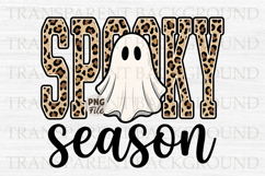Spooky Season Ghost Fall Halloween,Leopard Cheetah PNG Product Image 1