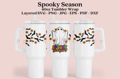 spooky season 40oz quencher tumbler sublimation full wrap high resolution transparant background