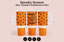 spooky season  40oz quencher tumbler sublimation full wrap high resolution transparant background