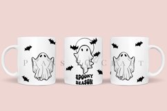 spooky season halloween coffee mug sublimation wrap glass mug wrap svg presized for 11oz and 15oz glass mug are sublimation files