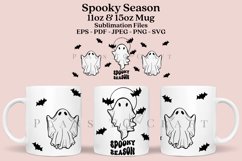 spooky season halloween coffee mug sublimation wrap glass mug wrap svg presized for 11oz and 15oz glass mug are sublimation files