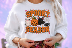 Spooky Season Halloween Rhinestone PNG Design Product Image 2