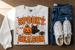 Spooky Season Halloween Rhinestone PNG Design Product Image 3