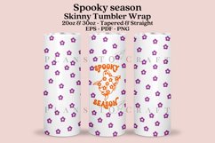 spooky season Halloween skinny tumbler sublimation wrap with high resolution 300 DPI and transparant background perfect for 20oz and 30oz skinny tumbler