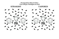 Spooky Season Halloween skinny tumbler sublimation wrap with high resolution 300 DPI and transparant background perfect for 20oz and 30oz skinny tumbler