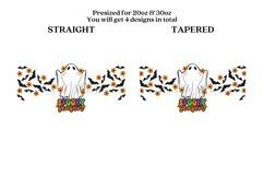 spooky season halloween skinny tumbler sublimation wrap with high resolution 300 DPI and transparant background perfect for 20oz and 30oz skinny tumbler