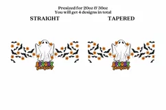 spooky season halloween skinny tumbler sublimation wrap with high resolution 300 DPI and transparant background perfect for 20oz and 30oz skinny tumbler