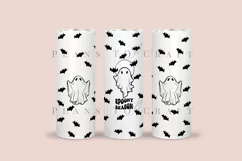 Spooky Season Halloween skinny tumbler sublimation wrap with high resolution 300 DPI and transparant background perfect for 20oz and 30oz skinny tumbler