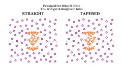 spooky season Halloween skinny tumbler sublimation wrap with high resolution 300 DPI and transparant background perfect for 20oz and 30oz skinny tumbler