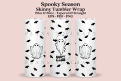 Spooky Season Halloween skinny tumbler sublimation wrap with high resolution 300 DPI and transparant background perfect for 20oz and 30oz skinny tumbler