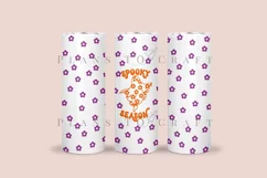 spooky season Halloween skinny tumbler sublimation wrap with high resolution 300 DPI and transparant background perfect for 20oz and 30oz skinny tumbler