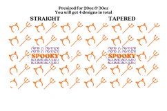 spooky season halloween skinny tumbler sublimation wrap with high resolution and transparant background are for 20oz and 30oz skinny tumbler