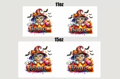 Spooky Season Cat Mug Wrap For 11 oz and 15 oz, 3d Mug, Funny Quotes Png
